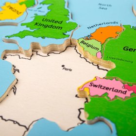 Bigjigs Toys Dřevěné puzzle mapa Evropy 25dílků, Bigjigs Toys