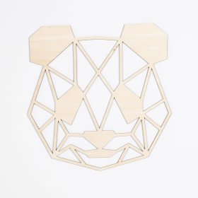 Dřevěný geometrický obraz - Panda - různé barvy, Elka Design