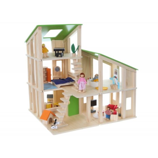 Dřevěný modulový domeček pro panenky
