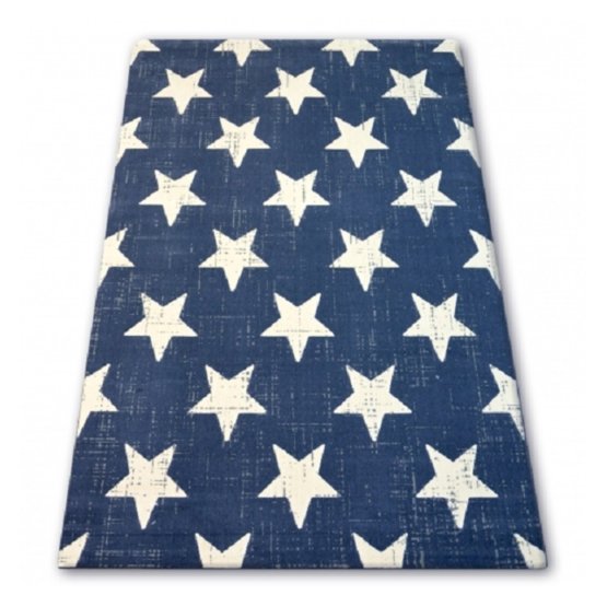 Dětský koberec Hvězdy - modrý
