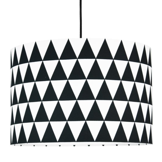 Textilní závěsná lampa Triangle - černá