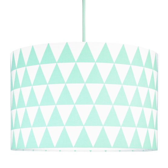 Textilní závěsná lampa Triangle - mátová