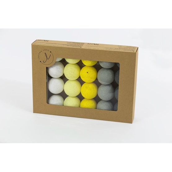 Cotton balls - smokey yellow