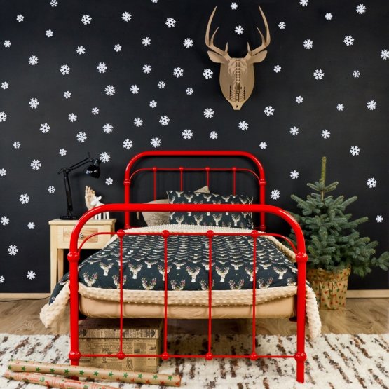 Kovová postel Bibi 200x90 cm červená