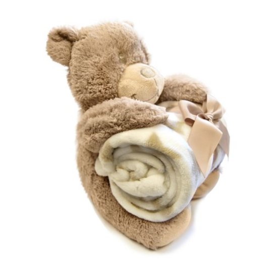 Dětská deka s plyšovým medvídkem
