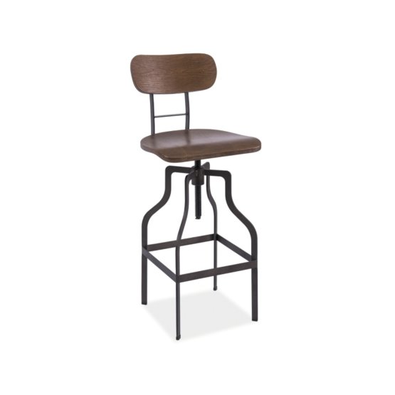 Barová židle DROP tmavý ořech/ grafit