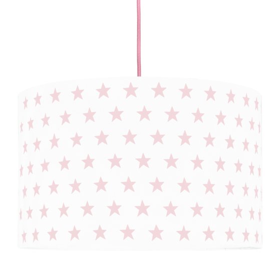 Textilní závěsná lampa Hvězdy - růžová