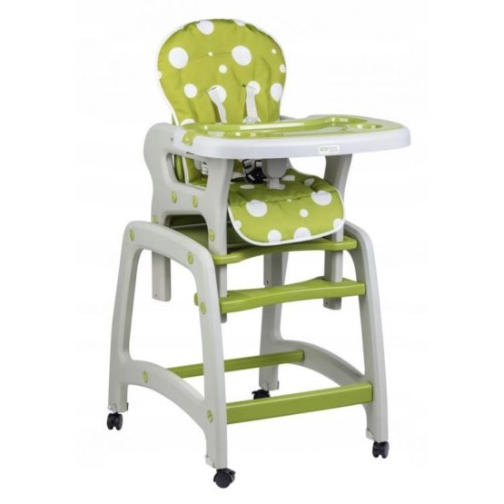 Dětská jídelní židlička 3v1 - zelená