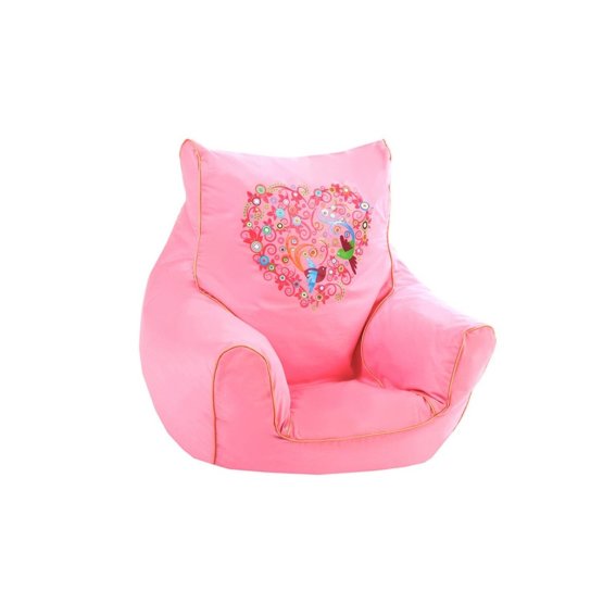 Dětský sedací vak Srdíčko - růžový