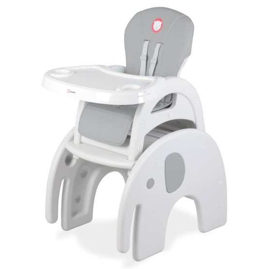 Dětská jídelní židlička LIONELO Eli šedá