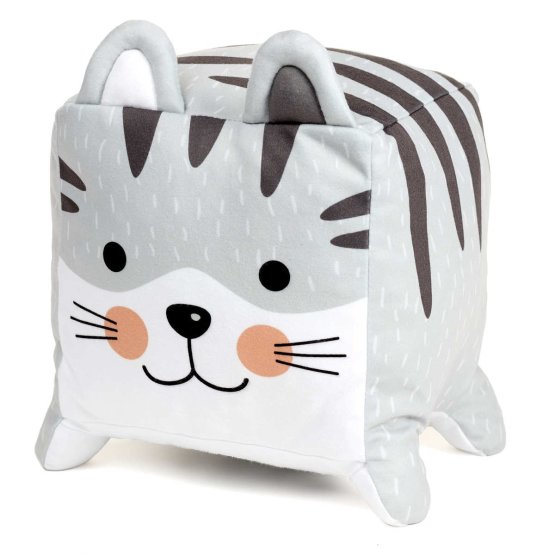 Textilní hračka Kočička - šedá