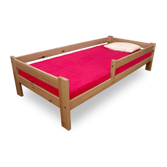  Dětská postel se zábranou Paul 200x90 cm - buk