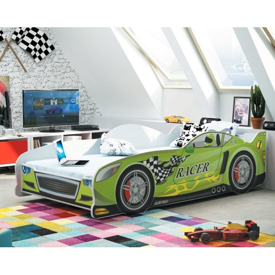 Dětská postel auto Green Racer