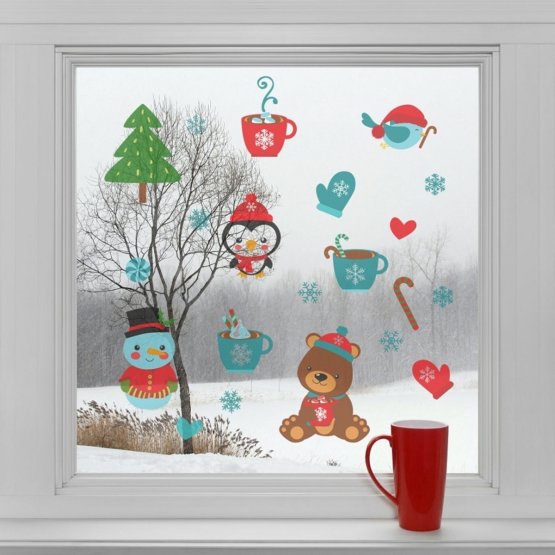 Vánoční dekorace na okno - Vánoční pohoda