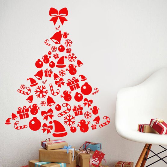 Vánoční dekorace na zeď - Vánoční stromeček II