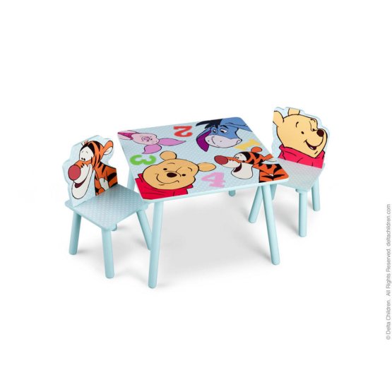 Dětský stůl s židlemi Medvídek Pú