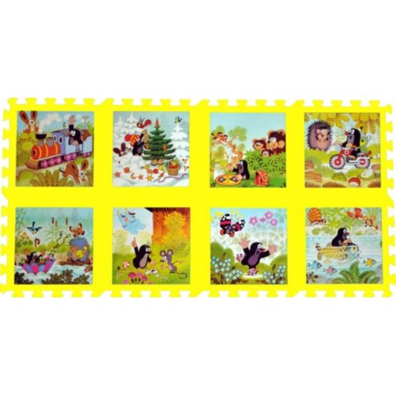 Dětské pěnové puzzle Krtek - žluté