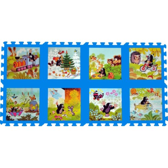 Dětské pěnové puzzle Krtek - modré