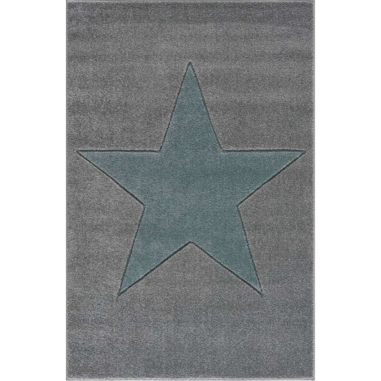 Dětský koberec STAR stříbrnošedý/ mátový