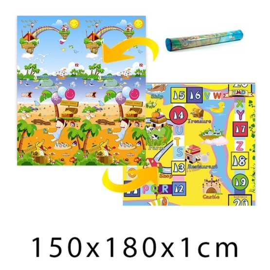Dětský pěnový koberec Magický ostrov + Desková hra 150x180x1 cm