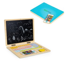Dřevěný vzdělávací notebook s magnetky