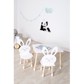 Dětský stůl s židlemi - Králík - bílý, Ourbaby®