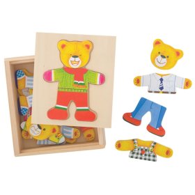 Bigjigs Toys Oblékací puzzle Pan medvěd, Bigjigs Toys