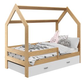 Domečková postel Paula se zábranou 160 x 80 cm - borovice, Magnat