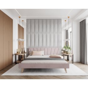 Čalouněná postel HEAVEN 120 x 200 cm - Pudrově růžová, FDM