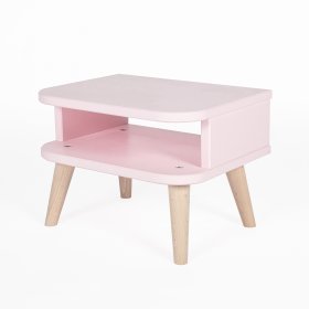 Noční stolek NELL- pudrově růžový