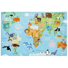 Dětský koberec - Mapa světa, VOPI kids