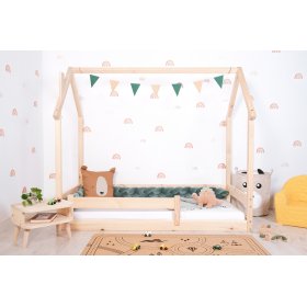 Dětská Montessori postel domeček Chimney- přírodní, Ourbaby®