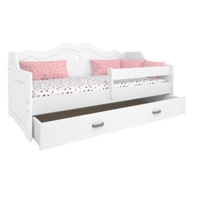 Dětská postel JULIE se zády 160x80 cm - bílá, Magnat