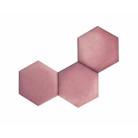 Čalouněný panel Hexagon - růžový, Ourbaby
