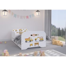 Dětská postel MIKI 160 x 80 cm - Staveniště, Wooden Toys